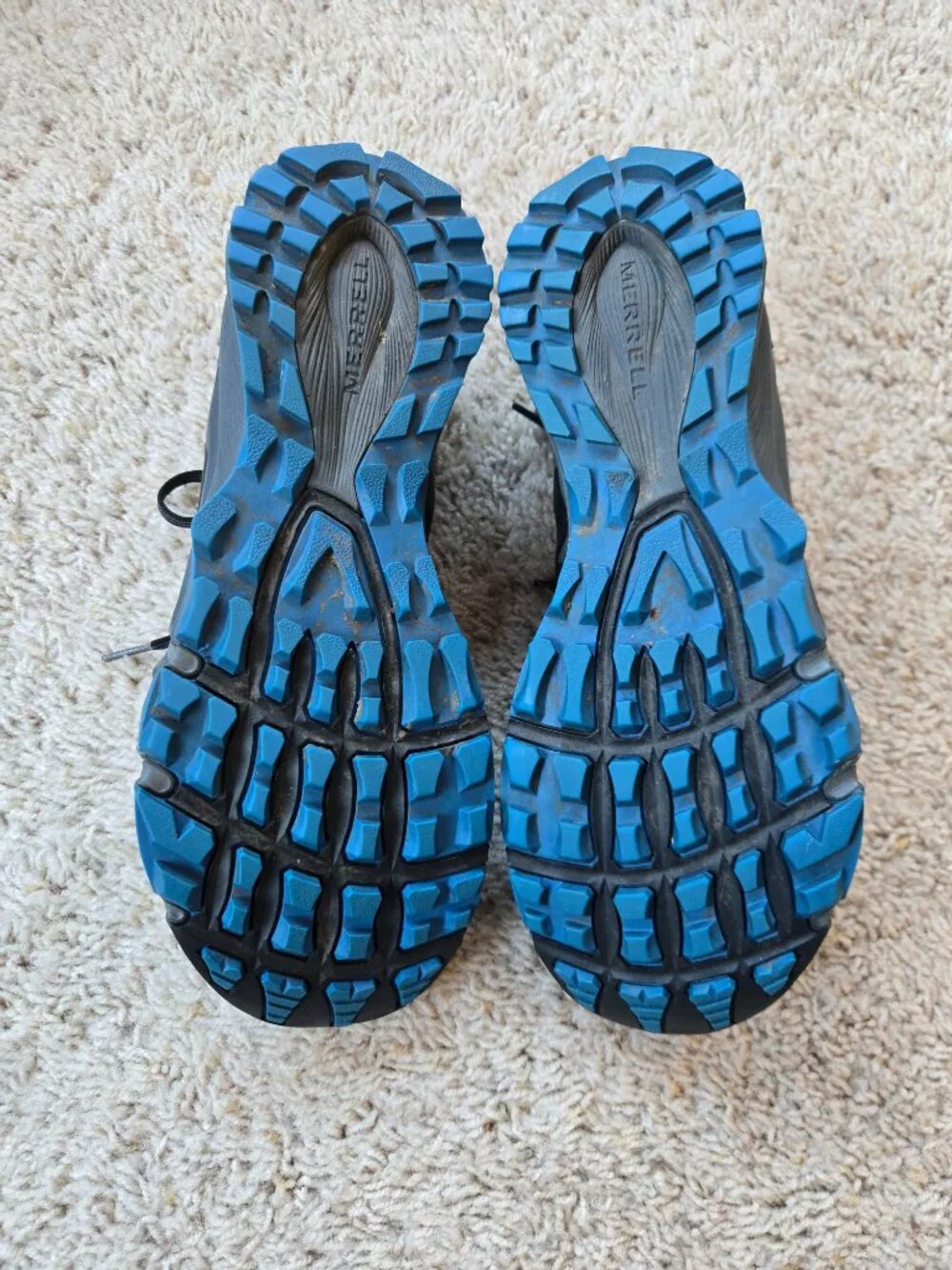 Merrell Agility Peak Flex Trail Running Shoes Black Gray Blue Men's US 8.5